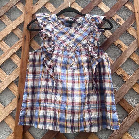 J. Crew Plaid top - Picture 3 of 9